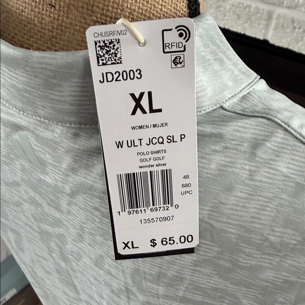 🆕 adidas Women's Sage/Gray Sleeveless Button Down Shirt - Picture 3 of 3